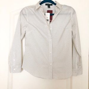 Ralph Lauren Petite Polka Dot Blouse
